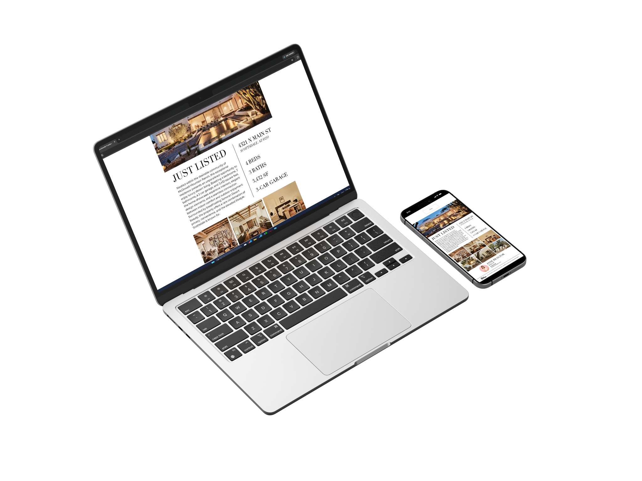 Property email campaign design mockup for WFG National Title Arizona